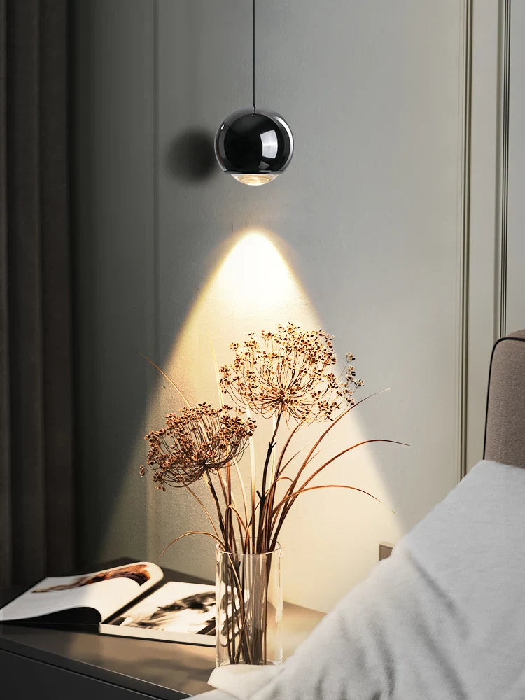 Axyaa Chrome Minimalist Chandelier for Bedroom, Study & TV Wall