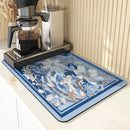 Axyaa Flower Plant Horse Kitchen Drying Mat - Quick Dry Absorbent Draining Pad