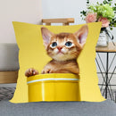 Axyaa Pet Cat Bed Pillowcase - Cute Animal Printed Cushion Cover
