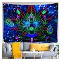 Axyaa Fluorescent Tapestry: Bohemian Mystic Design for Home Decoration and Visual Art