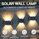 Axyaa Solar Lights: Waterproof Outdoor LED Sensor Wall Fixture with Up and Down Lighting