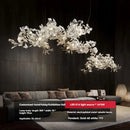 Axyaa White Ginkgo Leaf Villa Chandelier for Living Room Dining Lobby Staircase