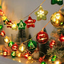 Axyaa Christmas Ball Star Lights Battery-operated Garland Xmas Tree Home Decor