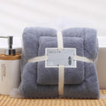 Axyaa Luxury Coral Fleece Towel Set - Super Absorbent & Soft - 2pcs - 70x140cm, 35x75cm