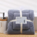 Axyaa Luxury Coral Fleece Towel Set - Super Absorbent & Soft - 2pcs - 70x140cm, 35x75cm