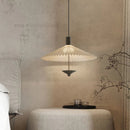 Axyaa Fabric Hanging Chandelier Light Fixture, Simple Cloth Pendant for Bedroom & Dining Room.
