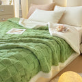 Axyaa Lamb Wool Throw Blanket Double Sided Queen Duvet Cover Bedspread