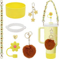 Axyaa 7/8pcs Cup Set: Handle Strap, Boot, Straw Cover, Charms for 40oz 30oz Tumbler