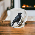 Axyaa Crow Ceramic Coffee Mug Black Bird Lover Birthday Gift Office Tea Cup