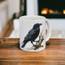 Axyaa Crow Ceramic Coffee Mug Black Bird Lover Birthday Gift Office Tea Cup
