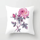 Axyaa Flower Pattern Decorative Sofa Cushion Cover Pillow Pink