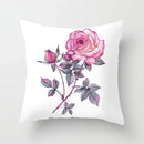 Axyaa Floral Pattern Decorative Sofa Cushion Cover Pink