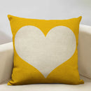 Axyaa Mustard Yellow Letter Style Cushion Cover 45x45cm Home Cafe Decor