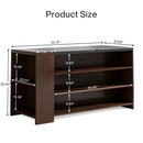 Axyaa Farmhouse Kitchen Island with Storage, 5-Tier Wood Coffee Bar Table