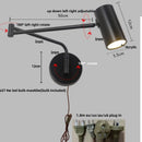 Axyaa Acrylic Iron LED Wall Lamp Up Down Rotate Black Stair Light