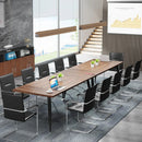 Axyaa 6FT Conference Table: Modern Industrial Meeting Room Desk with Metal Legs