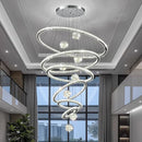 Axyaa Crystal Chandelier Stair Pendant Lamp Living Room Lighting
