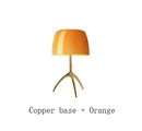 Axyaa Nordic Tripod LED Desk Lamp Chrome/Copper Base for Bedroom & Living Room