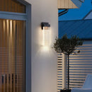 Axyaa Crystal Outdoor Wall Lamp: Sleek & Waterproof Modern Light for Terrace, Villa, Balcony.