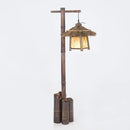 Axyaa Bamboo Weave Floor Lamp LED E27 for Living Room, Bedroom, Hotel