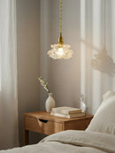 Axyaa Romantic Rose Glass Chandelier: Vintage Brass Bedroom Light Luxe Hanging Lamp