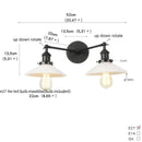 Axyaa Retro Industrial LED Wall Light 2 Heads Bedside Lamp