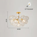 Axyaa Modern Bedroom LED Bubble Glass Pendant Light Warm Atmosphere and Eye Protection