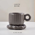Axyaa Ceramic Coffee Mug & Snack Dish Set for Home Office Tea Drinking
