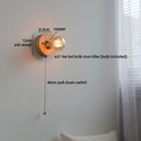 Axyaa Ceramic LED Bathroom Wall Light with Pull Chain Switch, Japan Style Mirror Decoration