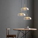 Axyaa Minimalist Iron Glass LED Floor Lamp - Nordic Restaurant Coffee Shop Chandelier