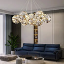 Axyaa Nordic Soot Amber Clear Glass Chandelier for Living Room Bedroom & Home Decor