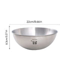 Axyaa Stainless Steel Salad Mixing Bowls with Scale Line - Durable & Large Capacity
