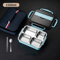 Axyaa 1500ML Stainless Steel Thermal Lunch Box Soup Bowl Leak-Proof Bento Box