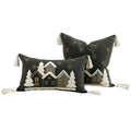 Axyaa Christmas Embroidered House Throw Pillowcase Cojines Cotton Beige Cover