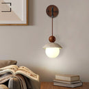 Axyaa LED Wall Sconce Lamp, Nordic Modern Design, Adjustable Yellow Travertine Light for Living Room