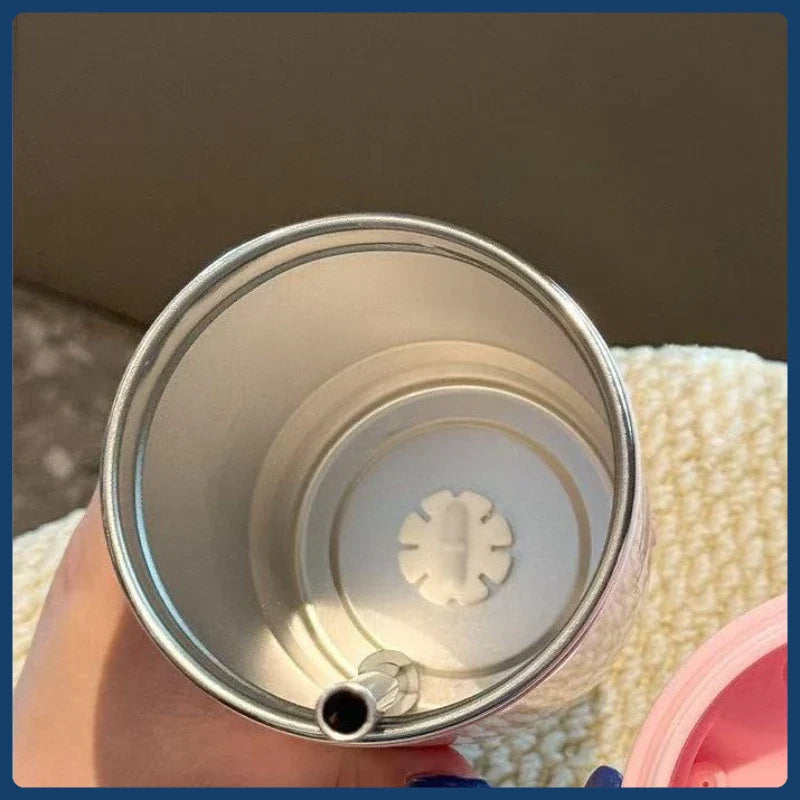 Axyaa 500ml Stainless Steel Thermos Cup with USB Charging - Portable, Double Drink Coffee Cup