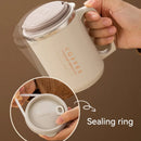 Axyaa Double-Layer Coffee Cup with Spoon and Straw - Insulated Stainless Steel Water Mug