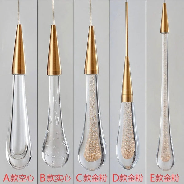 Axyaa Crystal Stair Chandelier: Modern LED Luxury Lighting for Villa Loft