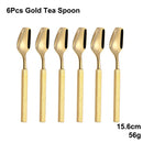Axyaa Gold Cutlery Set Stainless Steel 304 Tableware Knife Fork Spoon Dinner Set