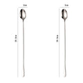 Axyaa 30CM Long-handled Stainless Steel Coffee Ice Cream Tea Stirring Spoon