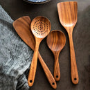 Axyaa Wooden Kitchen Utensil Set with Storage Bucket