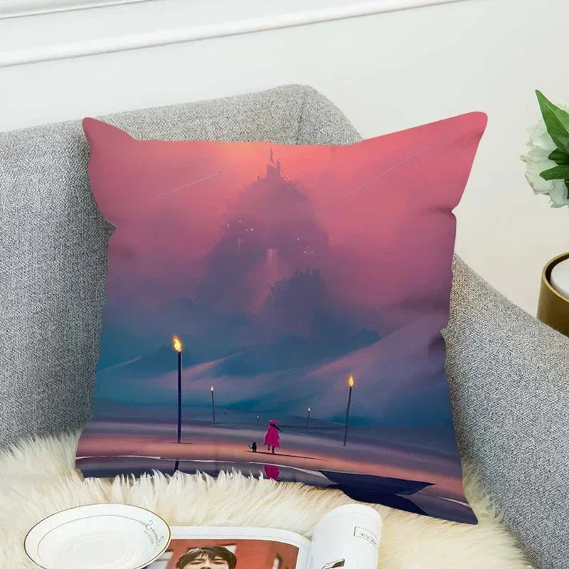 Axyaa Decorative Cushion Covers for Bed and Chair - Set of 2