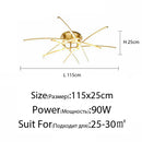 Axyaa LED Chandelier with Remote Control - Modern Living Room Bedroom Lighting