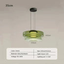 Axyaa Green Glass Chandelier: Minimalist Retro Lighting for High-end Room Decor