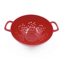 Axyaa Plastic Food Colander 6 Inch - Heavy Duty Vegetable Strainer with Double Handles