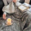 Axyaa High-End Wool Blend Sofa Blanket, Multi-Functional Aircraft Blanket