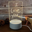 Axyaa LED Message Board Desk Lamp Night Light with Pen for Creative Holiday Decor