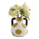 Axyaa Ceramic Handle Vase for Flowers, Modern Home Decor
