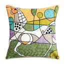 Axyaa Picasso Graffiti Art Painting Cushion Cover for Home Décor