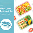 Axyaa 3-Compartment Lunch Box & Tableware Set for School Work Camping Bento Box